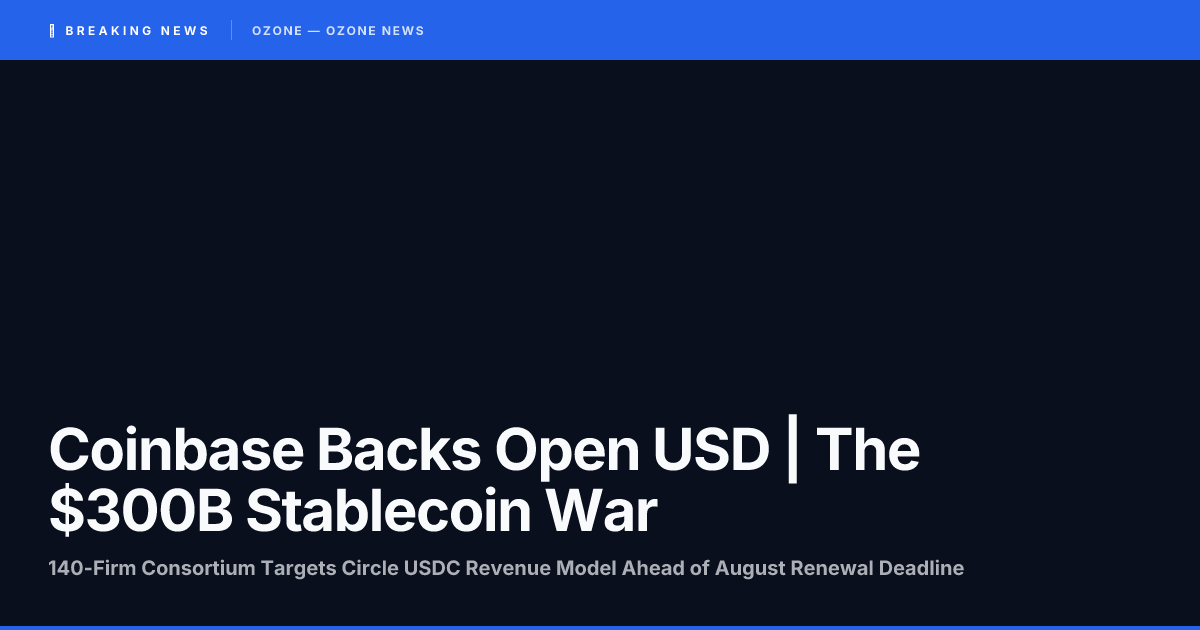 Coinbase Open USD stablecoin consortium vs Circle USDC 2026